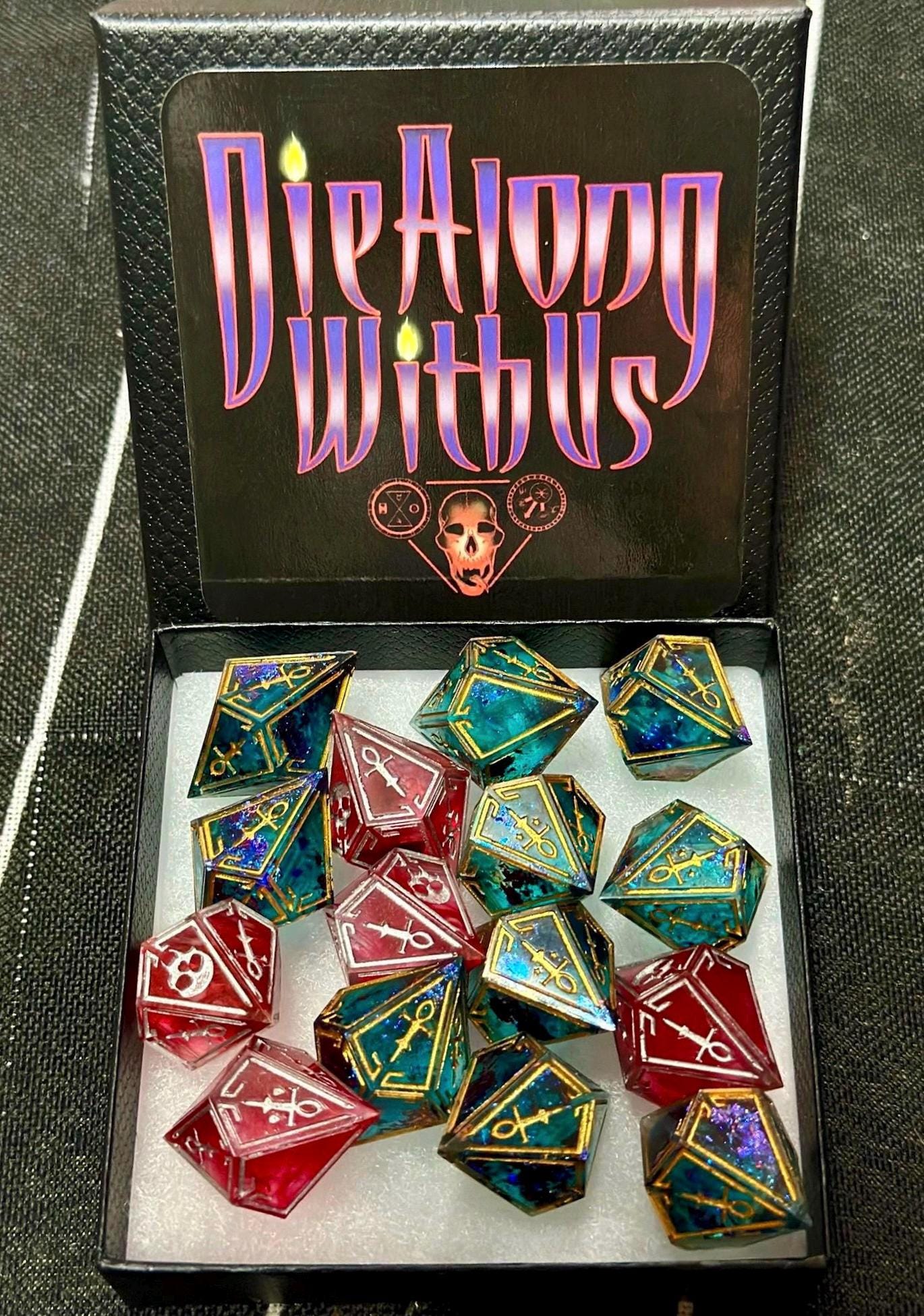Premium Spellbound Amaranth Vampire dice set
