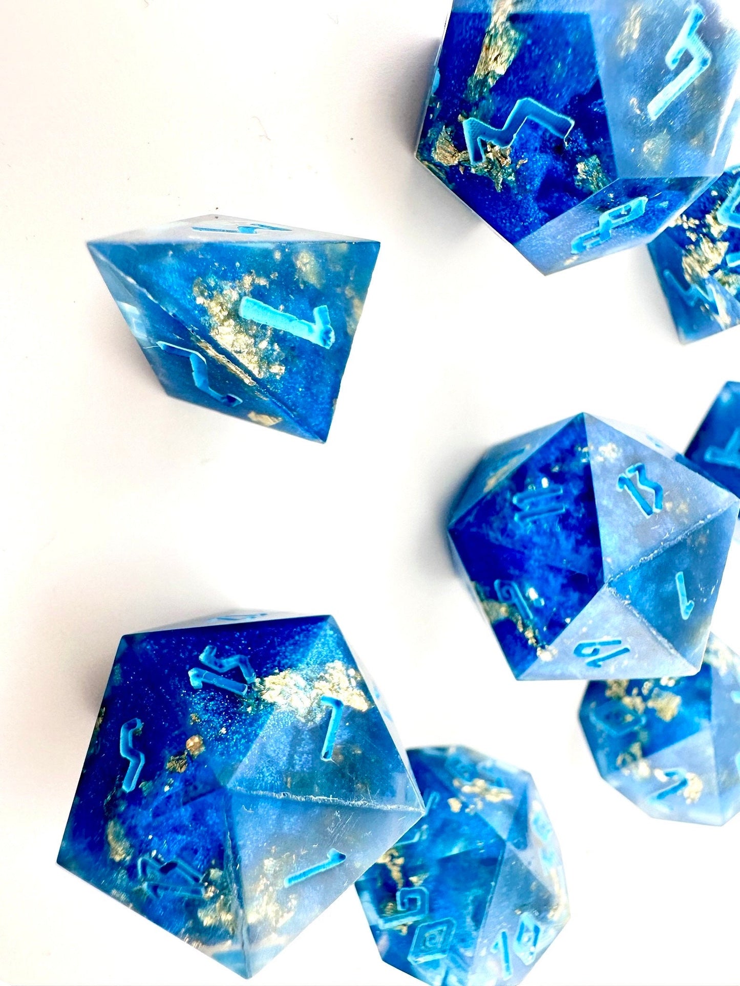 Azurite Geode Dice Set