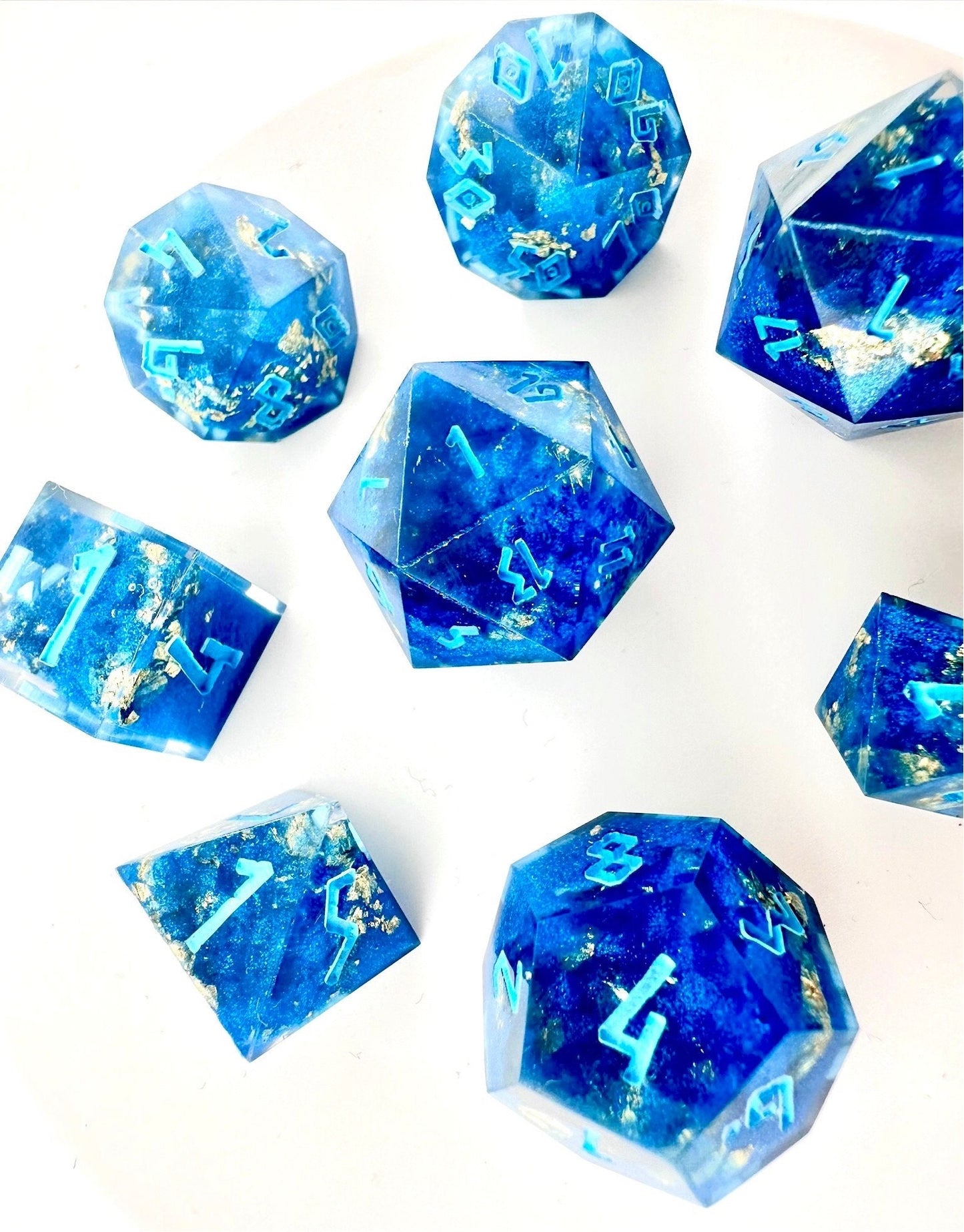 Azurite Geode Dice Set