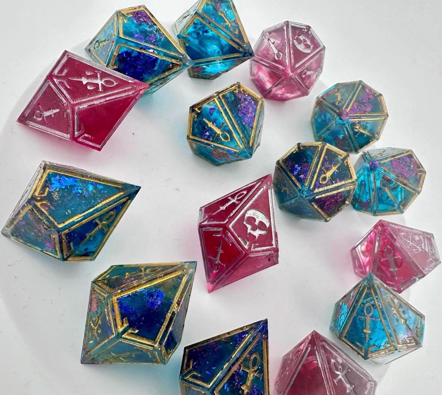 Premium Spellbound Amaranth Vampire dice set