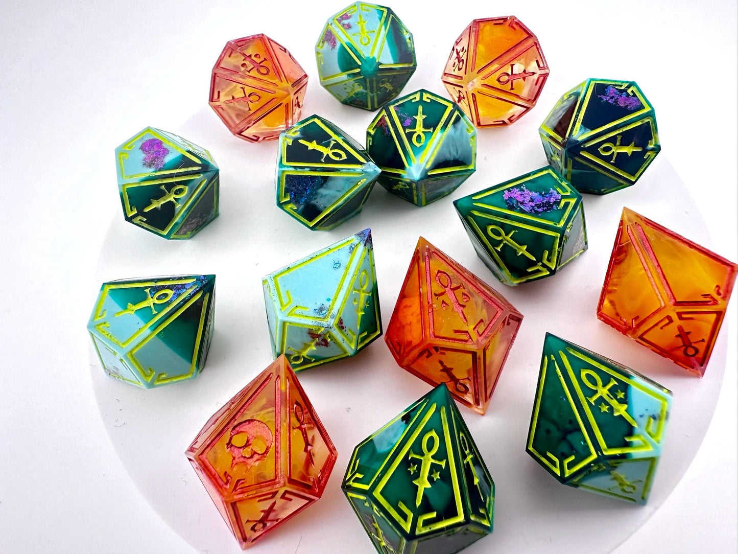 Premium Feral Beast Amaranth Vampire dice set