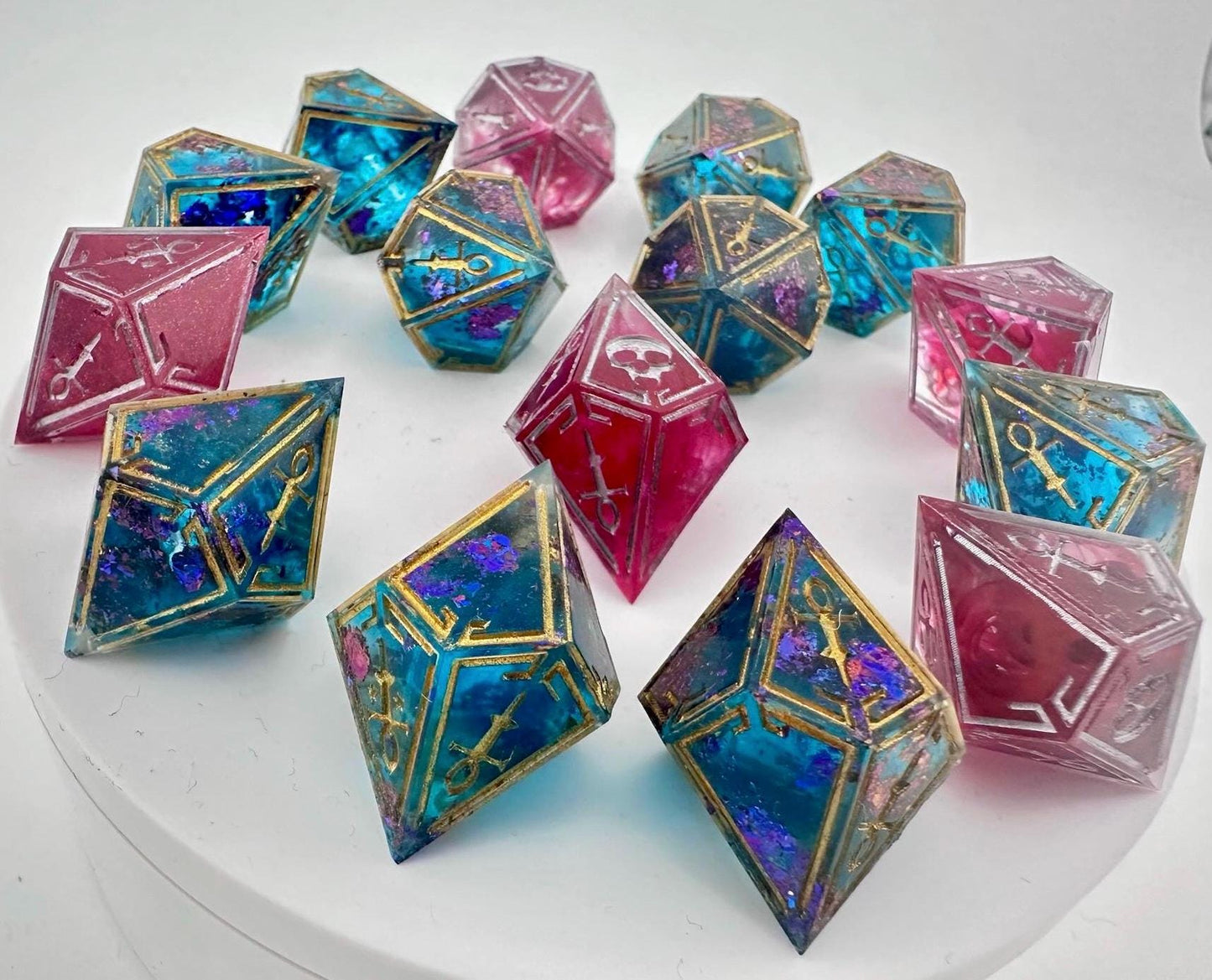 Premium Spellbound Amaranth Vampire dice set