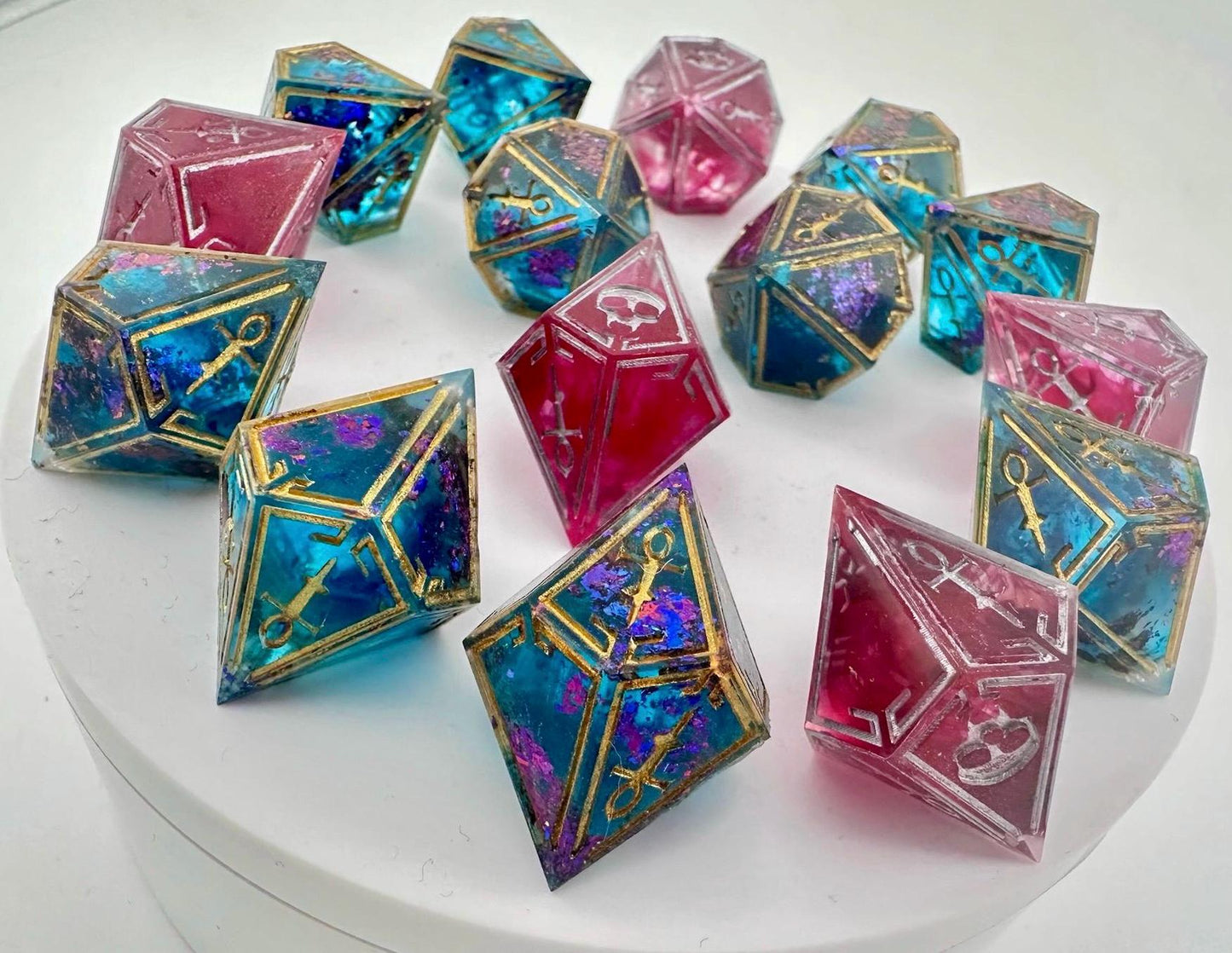 Premium Spellbound Amaranth Vampire dice set