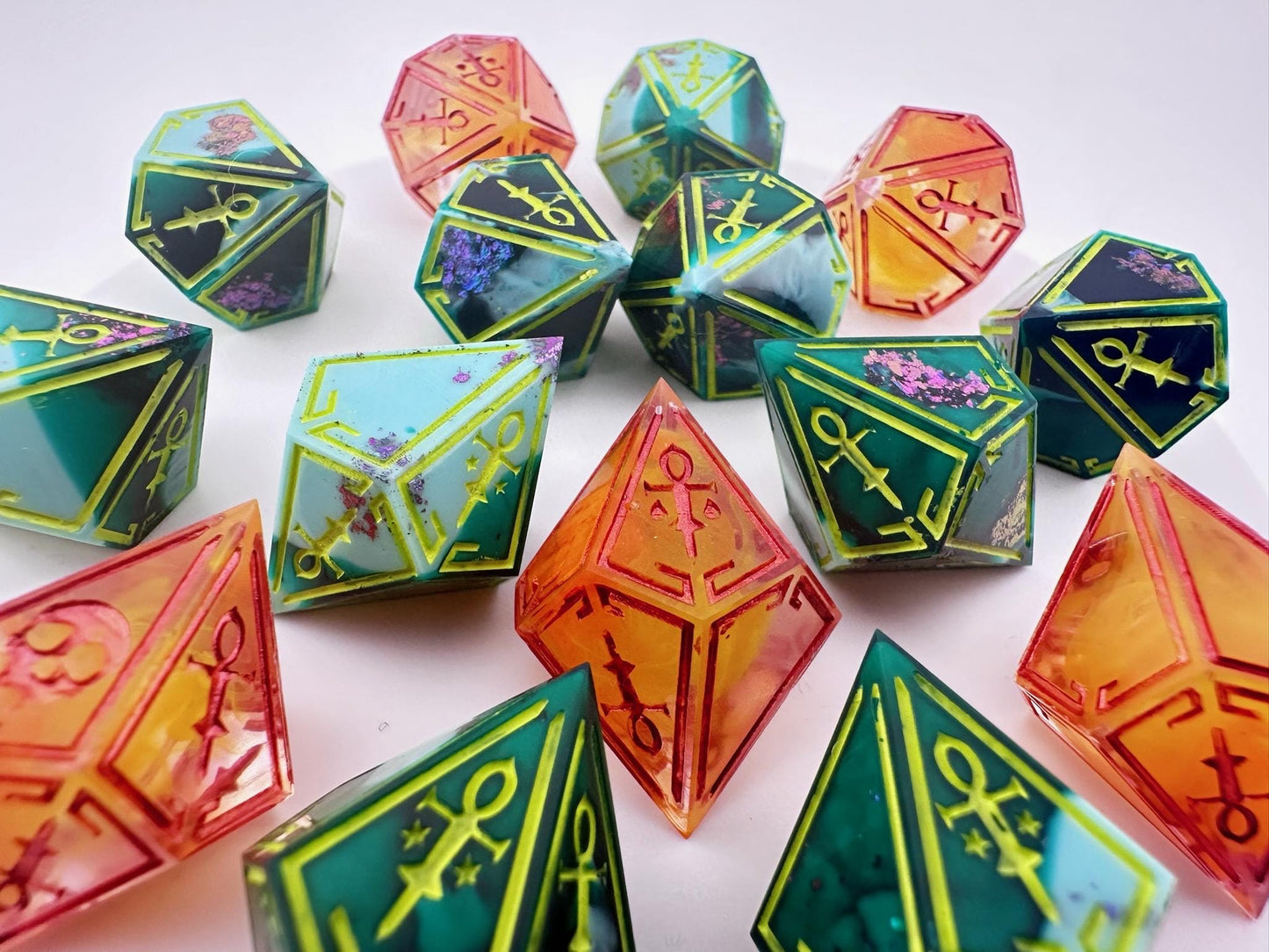 Premium Feral Beast Amaranth Vampire dice set